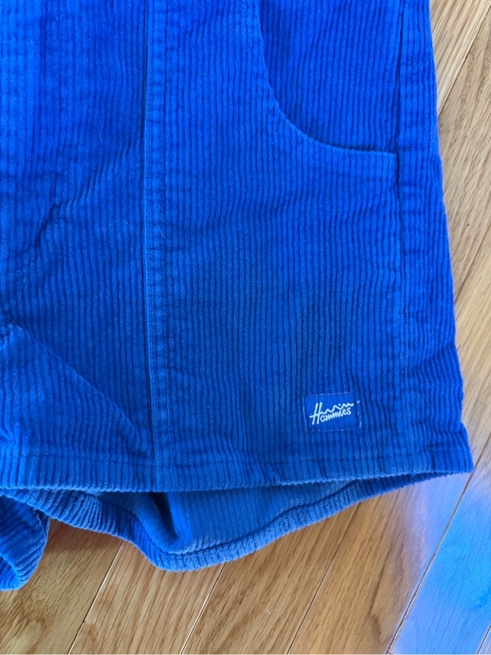 High-Waist Corduroy Shorts in Royal Blue - Picture 2 of 5